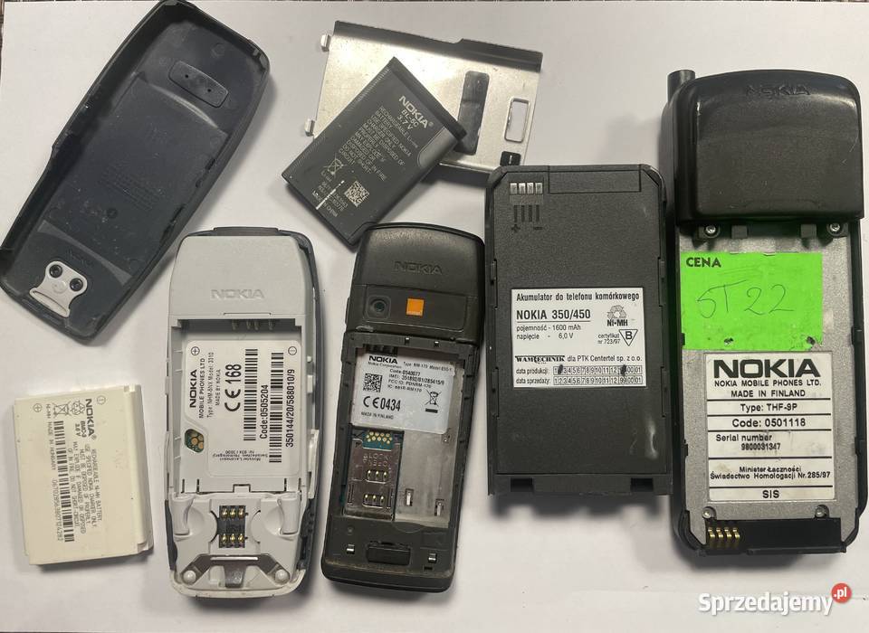 stare Nokie 3 sztuki sztuki 3310 E50 350450 wielkopolskie