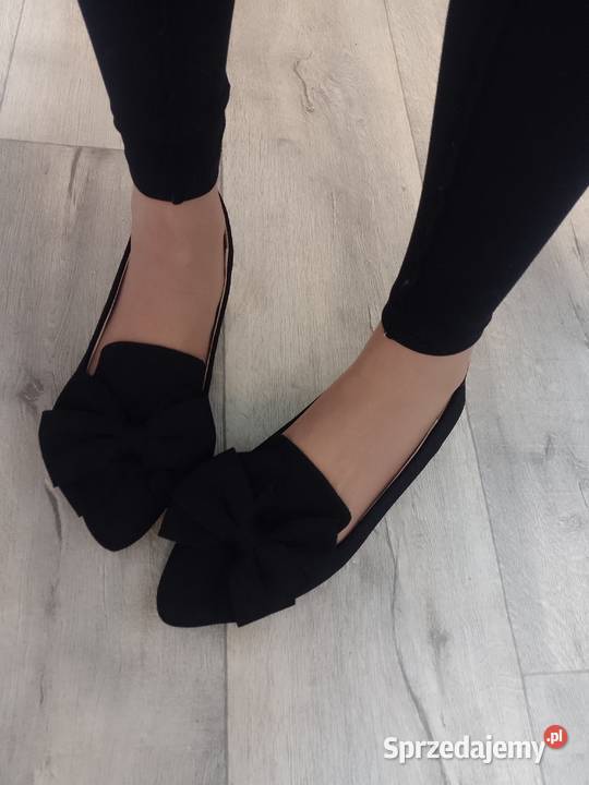 43 Czarne Mega wygodne baleriny mokasyny letnie