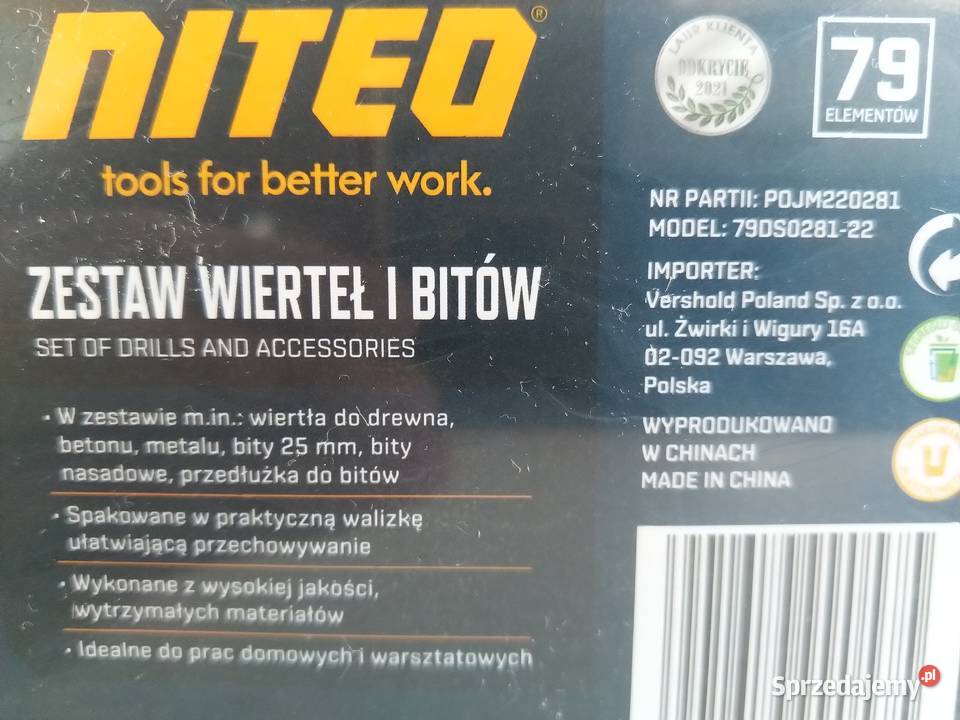NAJTANIEJ Wiertła i Bitów Etui 79el Drewno Metal śląskie Zabrze