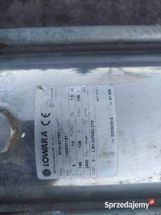 Pompa Lowara 75kw Garwolin