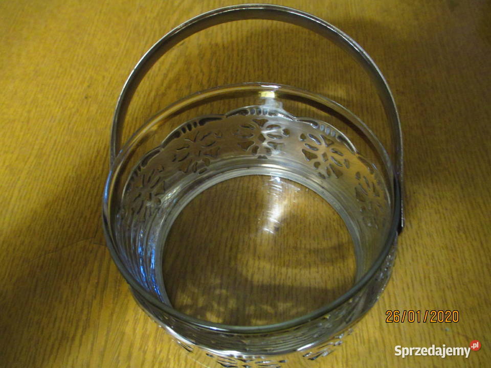 posrebrzana cukiernica HEFRA PRL biały mazowieckie sprzedam