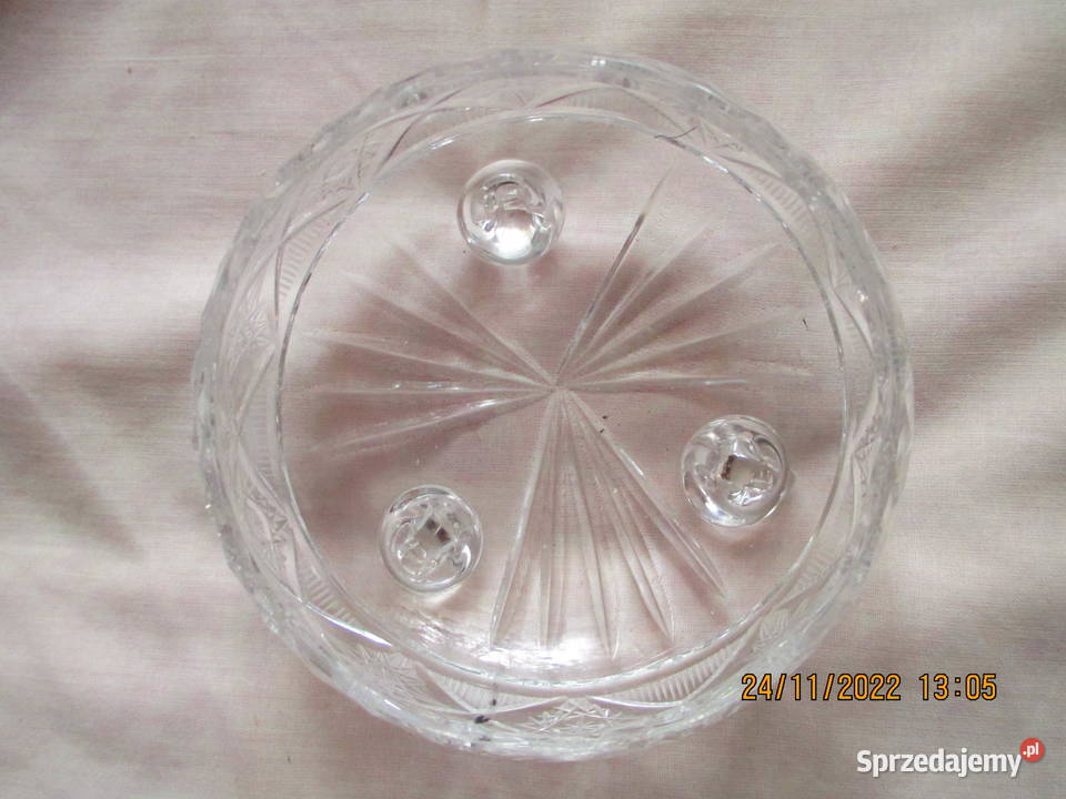 Bombonierka kryształ na 3 nóżkach mazowieckie Warszawa