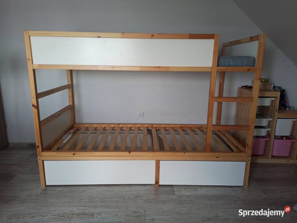 Łóżko piętrowe IKEA KURA 1 materac duże szuflady Kielce