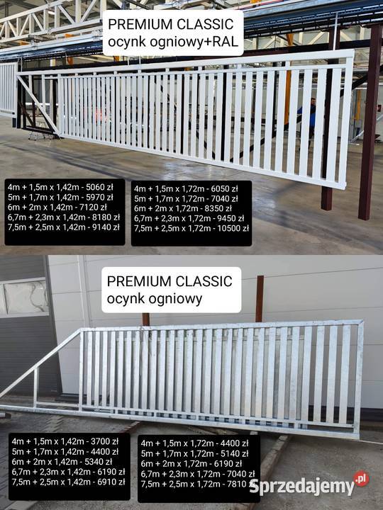 Brama przesuwna palisada 5mx142m ocynkRAL 4m 6m Gorlice