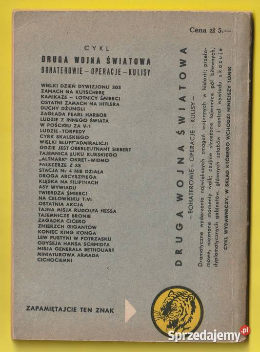 ŻÓŁTY TYGRYS TAJNA MISJA RUDOLFA HESSA 1959 Łódź