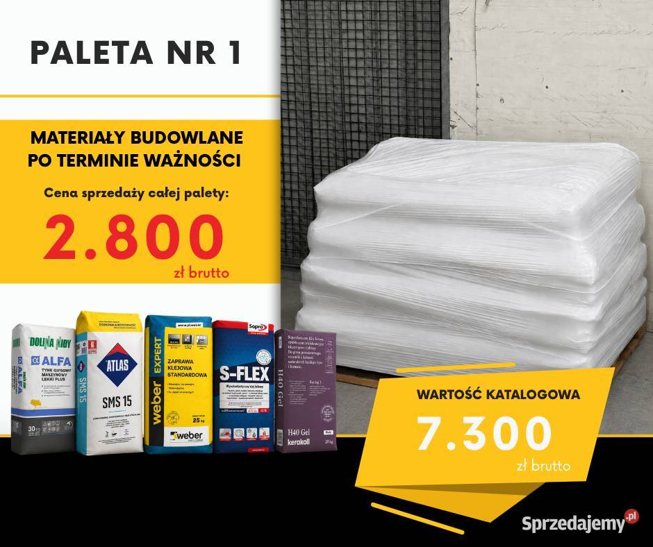 Materiały budowlane sprzedaż palety Poznań