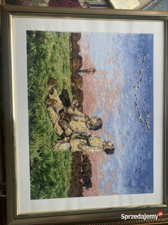 Haft krzyżykowy obraz dzieci