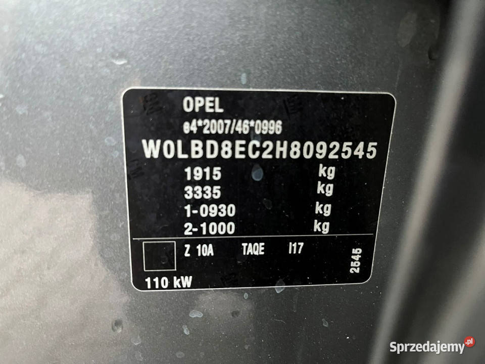 Opel Astra 14 Turbo 150 Automat Czujniki automatyczna Lipówki