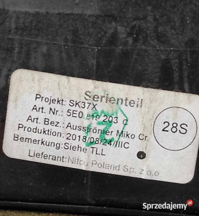 Skoda Octavia 3 III ramka 5E0 nawiew osobowe Dębno