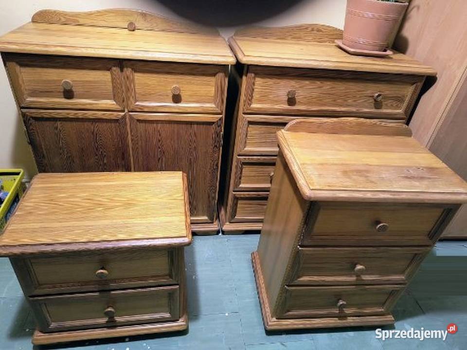 komody szafki z szufladami zamykane sosnowe 0cm Kielce