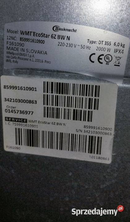 Pralka Bauknecht Kobierzyce