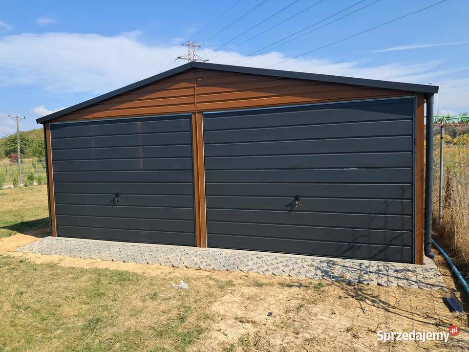Garaż blaszany 6x5 WZMOCNIONY PROFILAMI Skrzydlna sprzedam