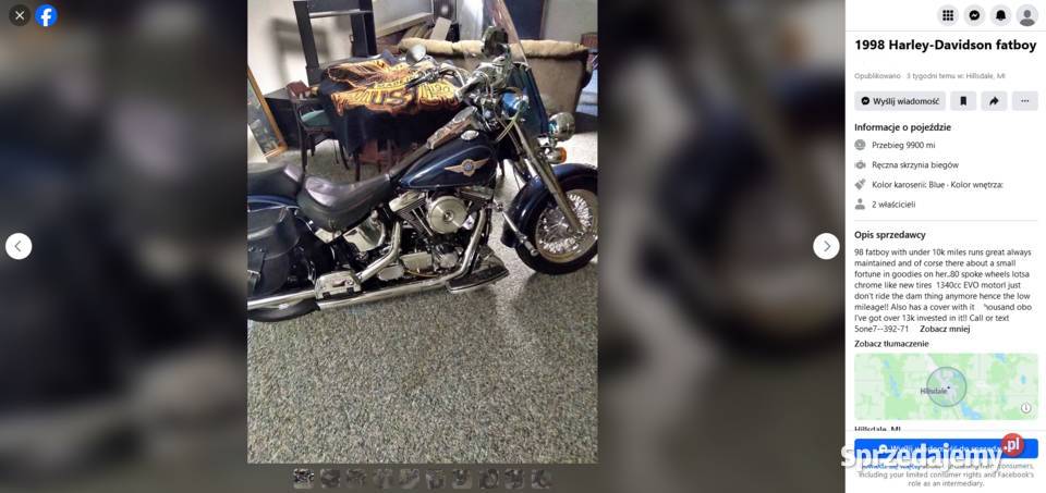 HarleyDavidson FLSTF 98 Fat Boy EVO 1340 Rzeszów sprzedam