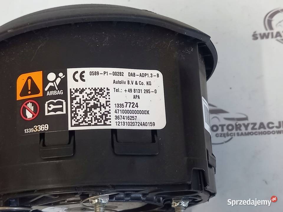 OPEL ADAM 13r AIRBAG poduszka kierowcy 13357724 Kielce
