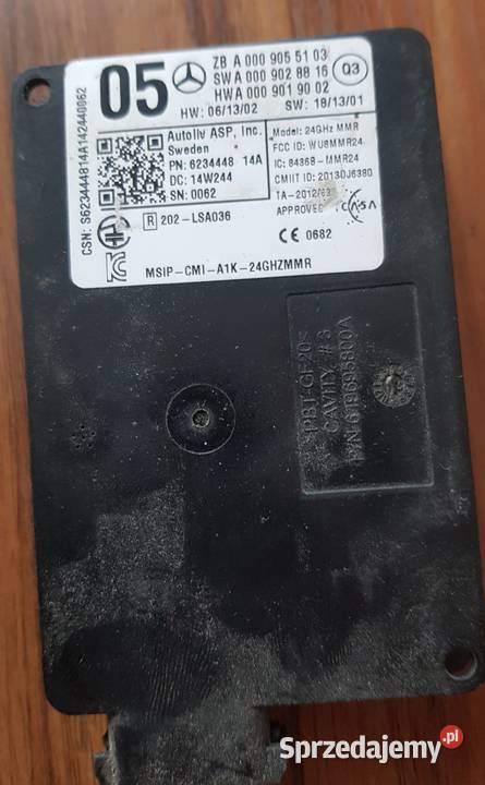 RADAR SENSOR DISTRONIC MERCEDES CKLASA W205 CLA Radom sprzedam