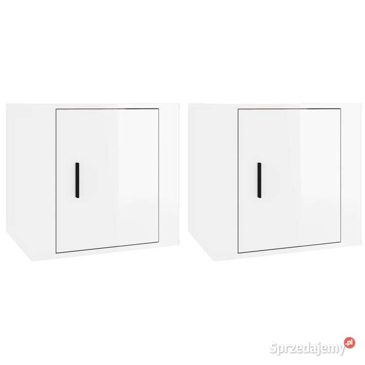 Szafki nocne 2 białe wysoki połysk 50x39x47 Warszawa