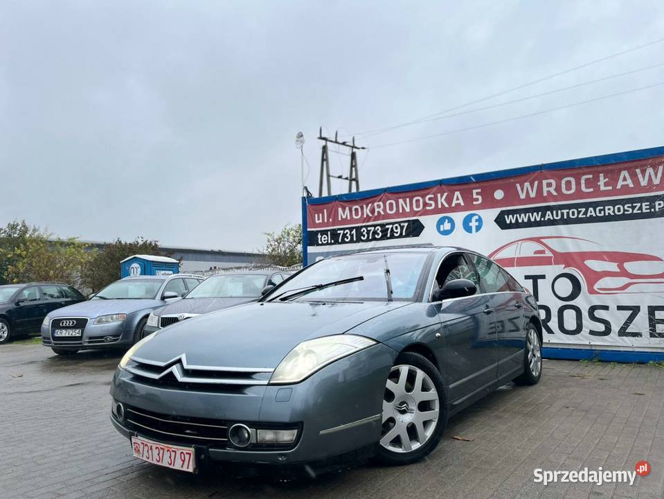 Citroen C6 27 HDI 2006 Automat Pneumatyka Skóry Rok produkcji 2006 Wrocław