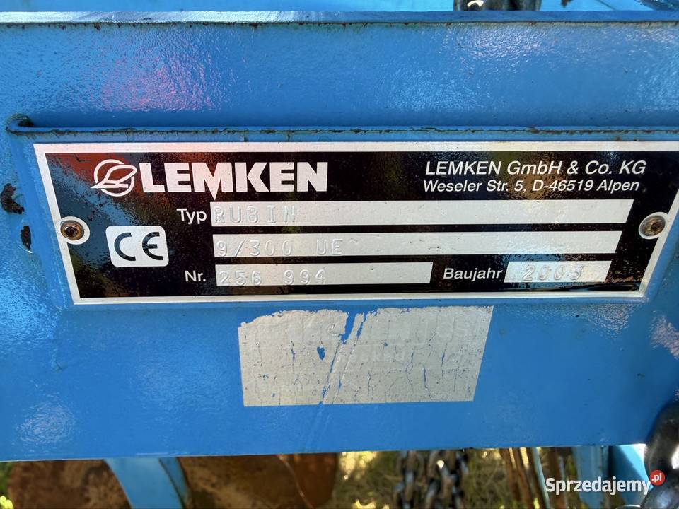 Brona talerzowa Lemken Rubin 9 300 Myszyniec sprzedam