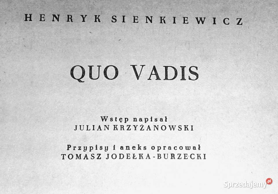 Quo Vadis Henryk Sienkiewicz Pozostałe