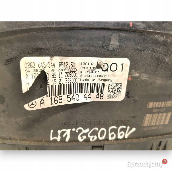 LICZNIK ZEGARY A1695404448 Mercedes W245 20 CDI lubelskie