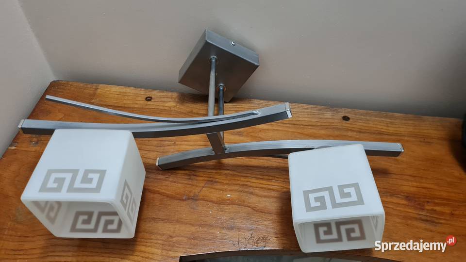 Żyrandol dwie lampy E27 duży gwint Ładnie Modzele-Skudosze