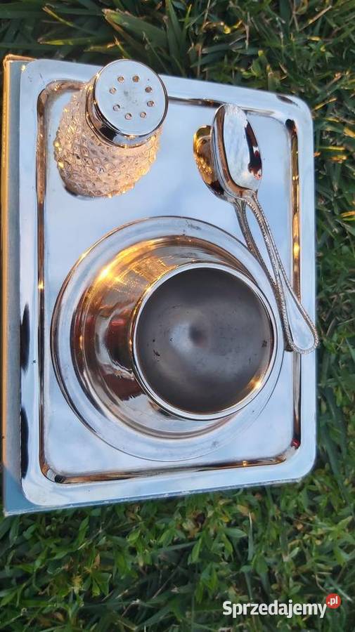 Zestaw Silver plated do jajej Pozostałe śląskie Wyry