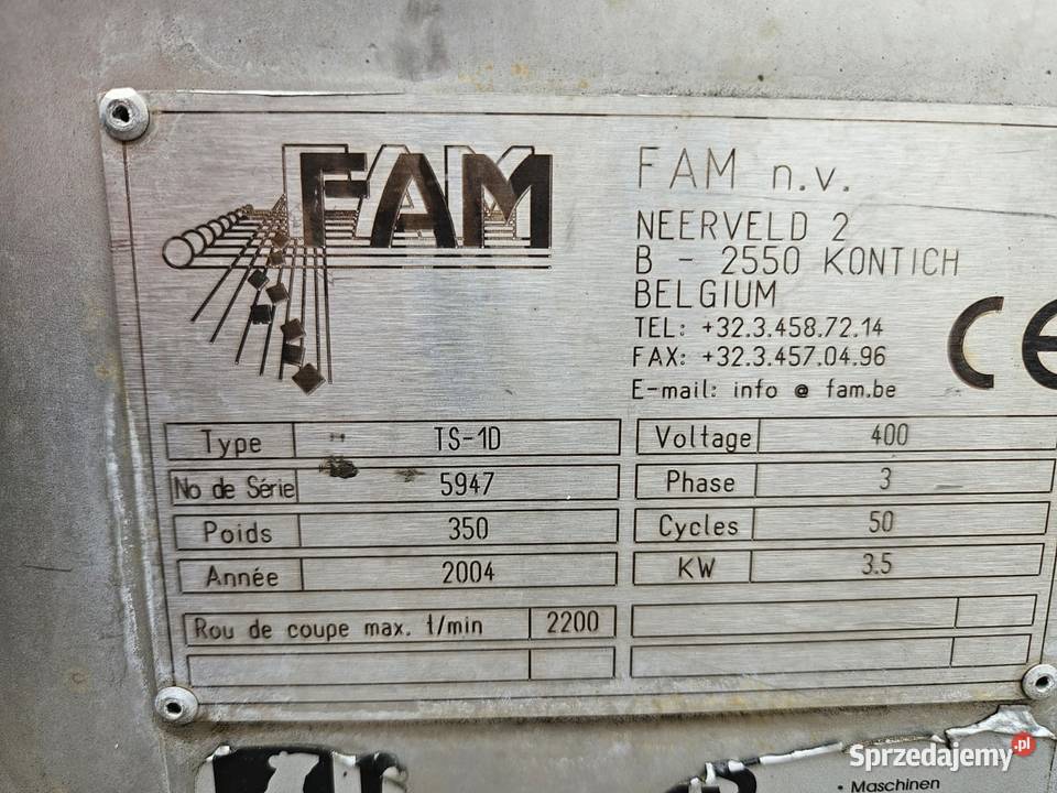 Krajalnica do warzyw FAM TS1D wielkopolskie Krotoszyn