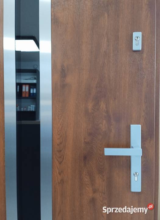 Drzwi zewnętrzne 90 L antracyt dąb złoty ręki wielkopolskie Poznań sprzedam