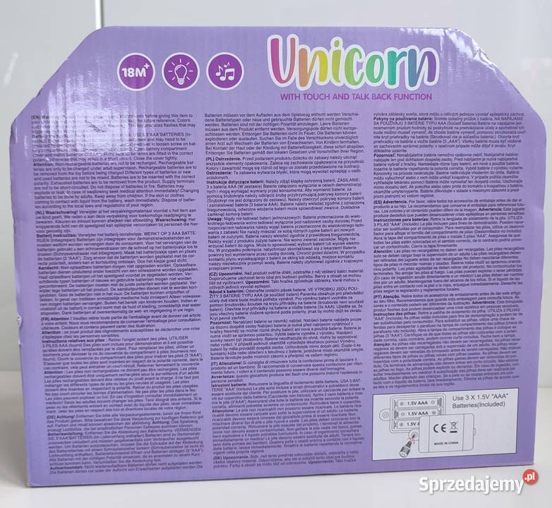 Nowy Unicorn jednorożec zabawka interaktywna Zd