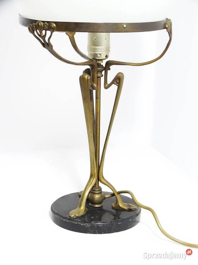 Lampa stołowa vintageretro z marmurową podstawą Biłgoraj