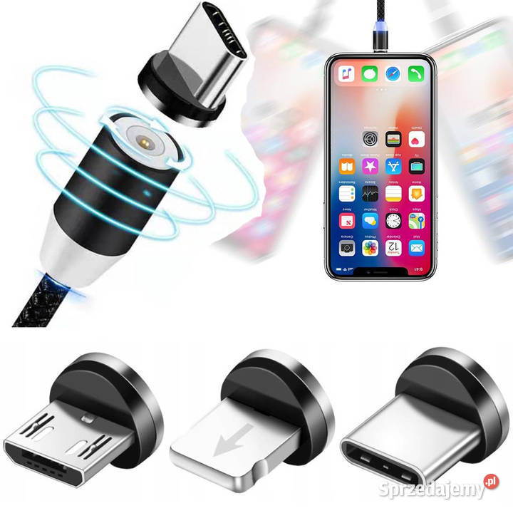 Kabel przewód magnetyczny 3w1 Micro USB USBC