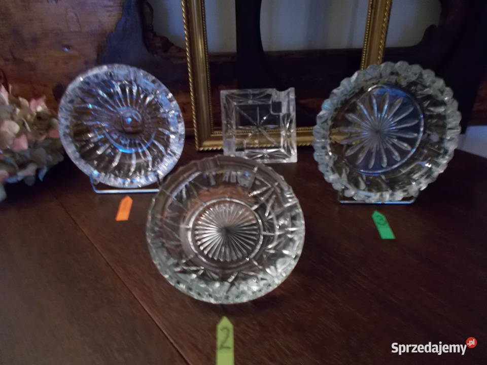 Kryształowa Popielnica Popielniczka PRL Vintage