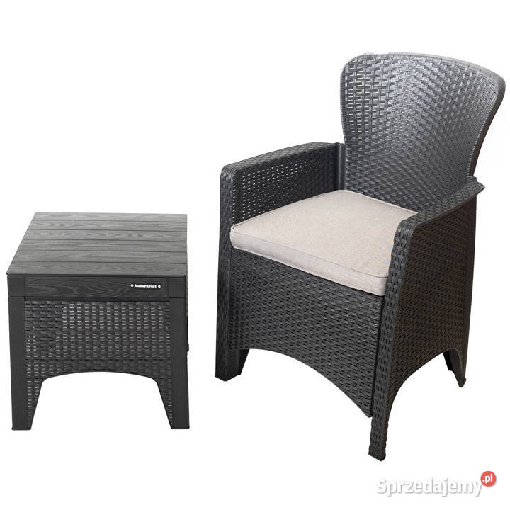 Zestaw mebli ogrodowych komplet fotele stolik