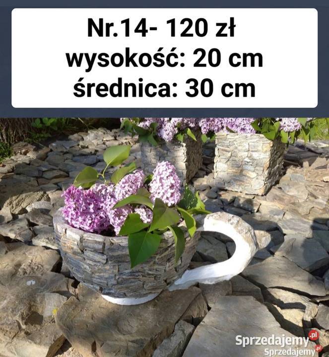 14 Donica mała filiżanka kamień naturalny Długołęka-Świerkla