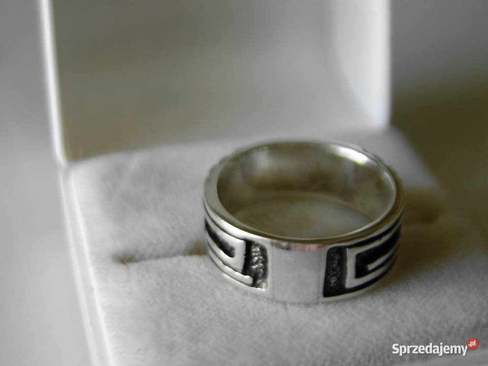 Nietuzinkowy stary pierścionekobrączka srebro Warszawa