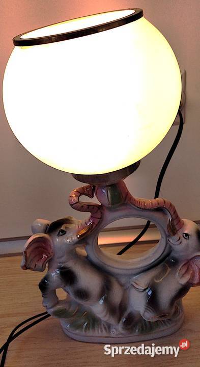 lampka ceramiczna słonie Bukowno