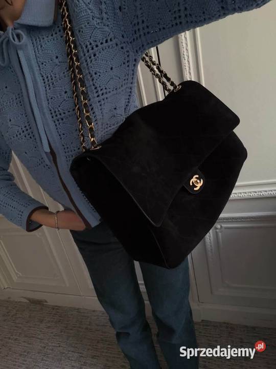 Torebka Chanel maxi Flap skóra zamsz różne mazowieckie Warszawa