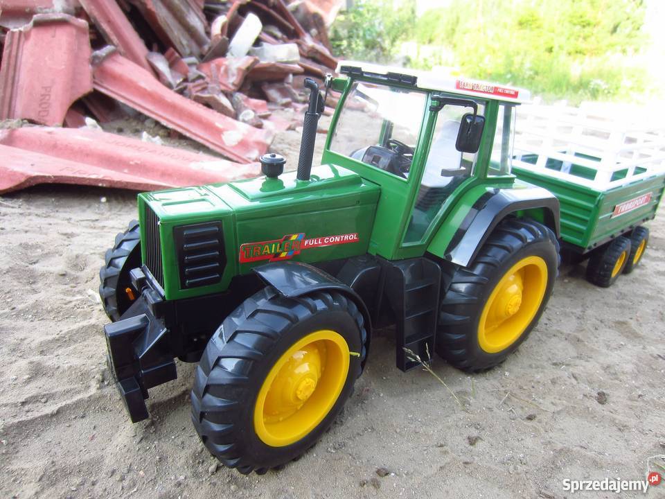 traktor zdalnie sterowany z przyczepą ogromny Szczecin