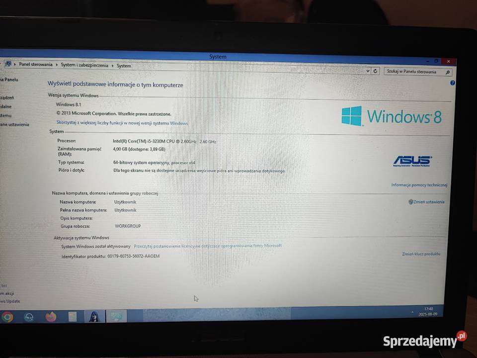 Sprzedam Laptop ASUS X550V i5 3230M 4GB 500 DVD Białystok