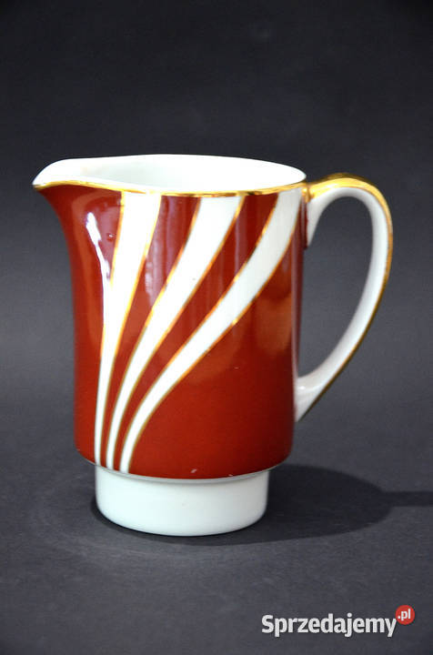 Porcelana Ćmielów mlecznik London brązowy z wielkopolskie Środa Wielkopolska