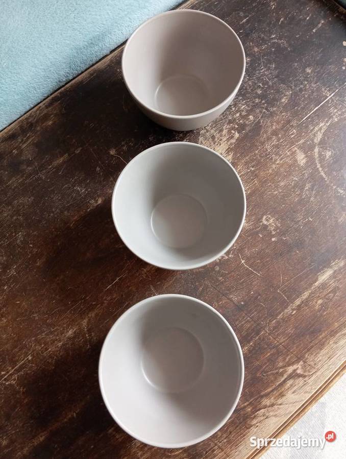 MISKI CERAMICZNE w kolorze szarobeżowym 3 Warszawa