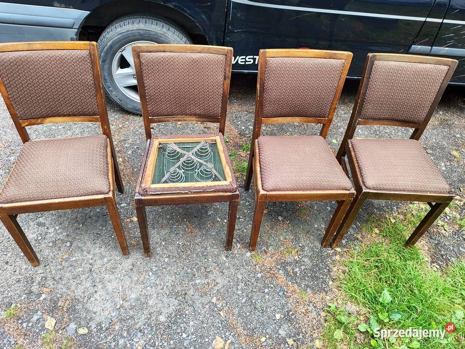 stare krzesła na sprezynach z Prl Krzesła dolnośląskie Wrocław