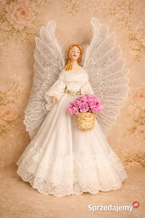 Figurka anioł dekoracja rękodzieło 50 Sokołów Podlaski