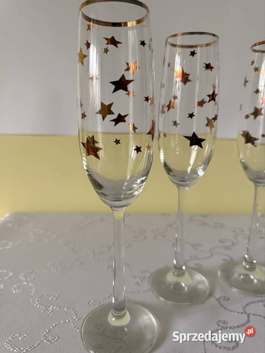 Kieliszki do Szampana 200 ml Złote Gwiazdki Czerwionka-Leszczyny