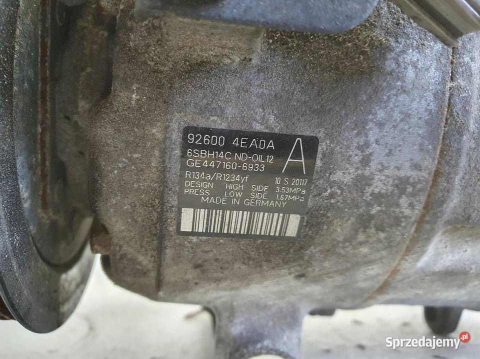 SPRĘŻARKA KLIMATYZACJI Nissan Qashqai J11 15 DCI osobowe Chełm