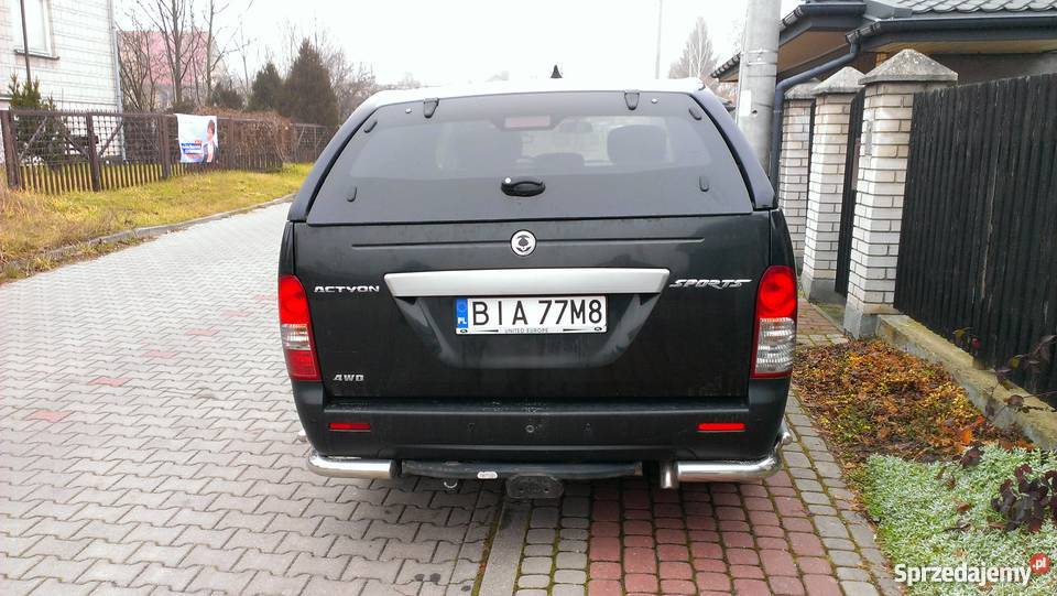 SsangYong Actyon SPORT 20 diesel 141 sport 4x4 podlaskie Białystok