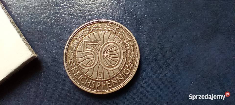 Stare monety 50 fenig 1938 J Niemcy Lesko sprzedam