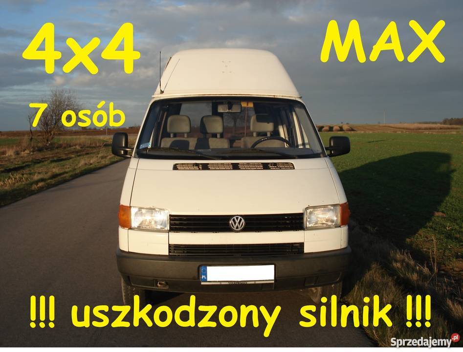 VW Transporter T4 4x4 Syncro 7 osób uszkodzony wspomaganie kierownicy Stryjno-Kolonia