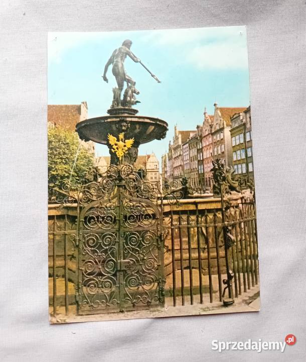 Pocztówka Gdańsk Fontanna Neptuna z XVII w Ruch wielkopolskie Koźminek