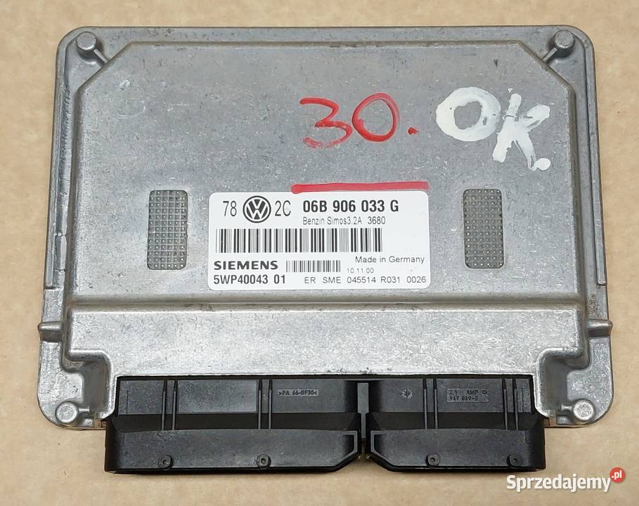 KOMPUTER STEROWNIK SILNIKA VW PASSAT B5 20 8V Komputery Komputery Mielęcin